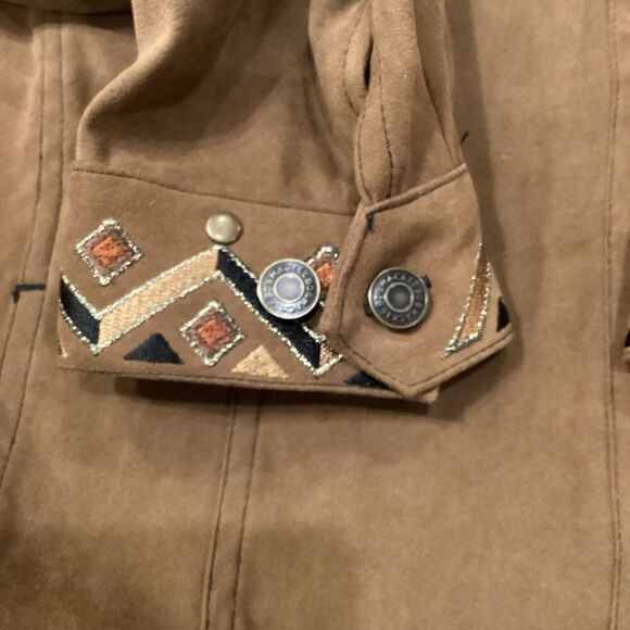 VINTAGE BOB MACKIE Brown
Western Button Down Shirt Jacket Brown Faux Suede L - Picture 12 of 14